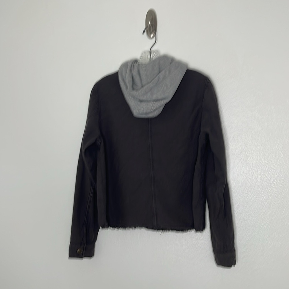 Free People Weekend Wanderer Gray Hooded Jacket Size Small - Picture 6 of 7
